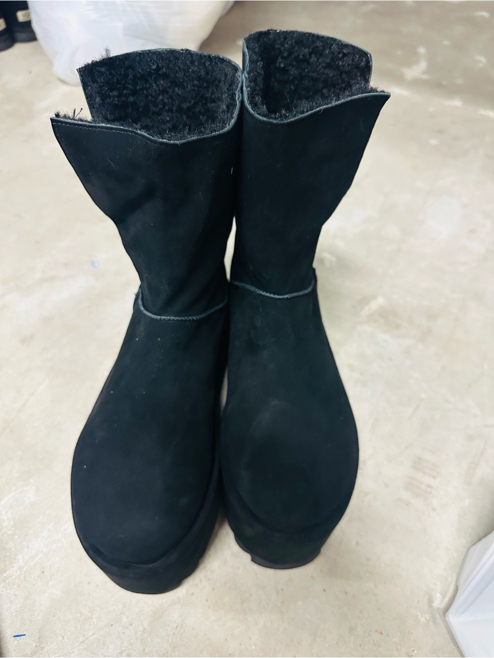 Dolls Kill Black Platform Winter Boots